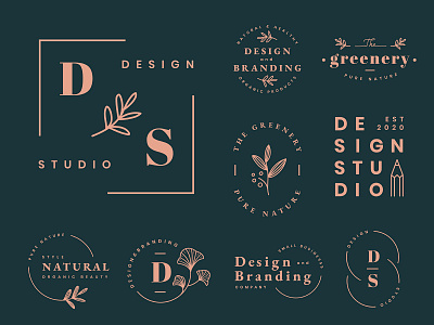 Nature Inspired Logos & Badges badge botanical badge brand identity branding branding and identity branding concept branding design business logo design download floral badge graphic design identity branding logo minimal badge modern logo professional simple vector visual identity