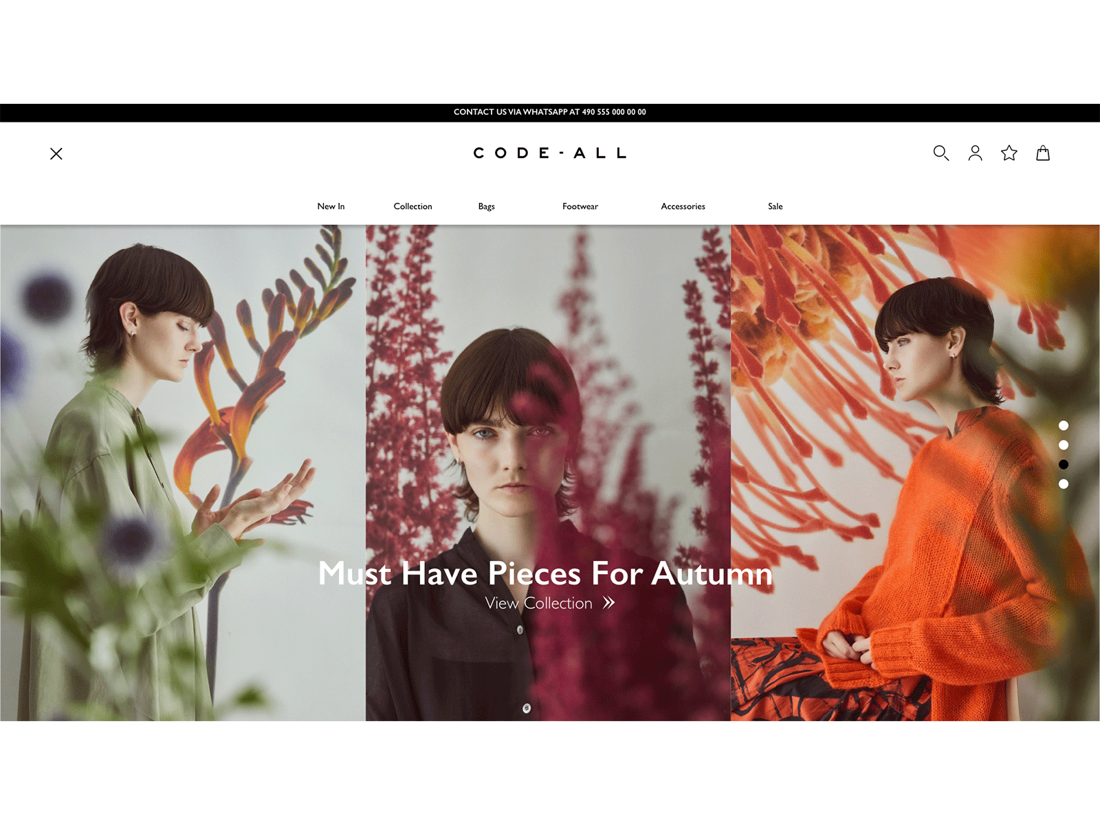 Example of E-Commerce Menu