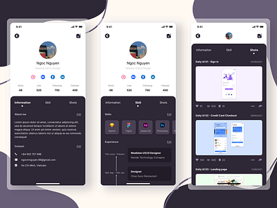 Daily Ui 06 - User Profile dailyui dailyui 06