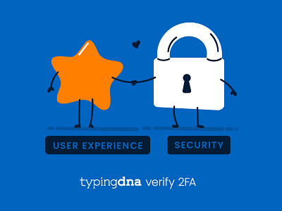 UX + security ➡️ TypingDNA Verify 2FA 2fa illustration security solution two factor authentication typingdna user experience ux verify