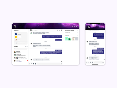 Chat Web App app chatting design design app desktop figma design graphic design messages messenger minimal mobile ui ux