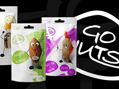 GoNuts packages branding design designer illustration logo minimal typography ui ux vector