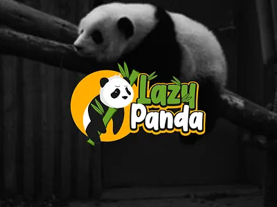 lazy panda logo designs graphic design icon illustration logo mascot vector