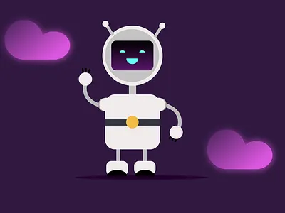 Meet your friend Rob! :) automation character design flat design of robot flatdesign graphic design illustration illustration of robot minimal robot robot illustration robotics