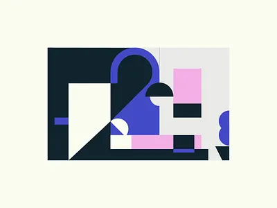 Hotel Room geometry icon icon design illustration minimalism