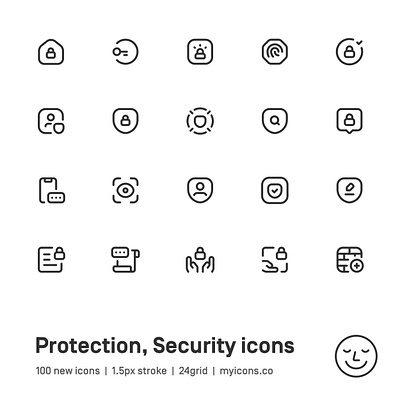 Myicons✨ — Protection, Security vector line icons pack essential icons figma icons icon design icon pack icons icons pack interface icons ions design line icons sketch icons ui ui design ui designer ui icons ui kit ui pack ui set web design web designer web ui