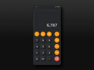 Calculator app design minimal ui ux