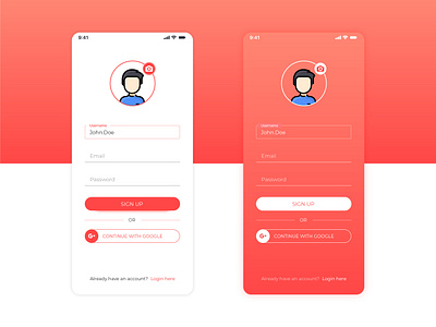 Minimal Sign Up UI Design app design onboarding sign up ui user interface ux