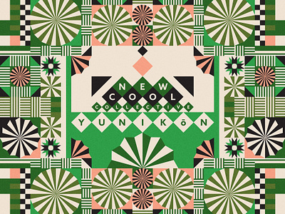 New Cool Collective - Yunikōn artwork abstract album cover clean design design geometric geometric patterns graphic design illustration minimal minimal design music patterns razzle dazzle record sleeve repetetive vector