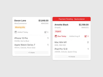 Orders (Light & Dark) ecommerce figma order order info prototyping ui ui kit uikit ux wireframe