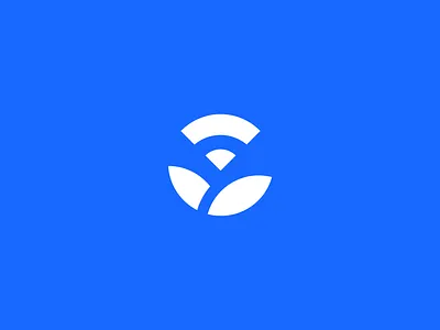 Farm technology brand mark app app icon blue brand logo branding brandmark clean color design farm farm logo farm technology farming graphic graphic design icon logo technology logo vector wifi