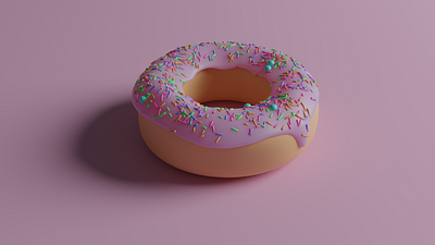 Blender 001- Donut 3d blender graphic design