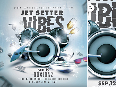 Jetsetter Vibes Party Flyer luxury theme