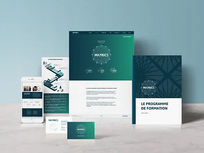 Brand design - Matrice branding design flyer graphic design illustration logo presentation print ui ux visual identity webdesign website