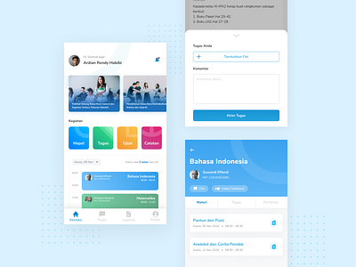 Great School App android clean concept education figma layout minimal mobile mobile design school ui ui design visual