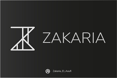 My Name "ZAKARIA" as a logo branding design illustration logo logo design