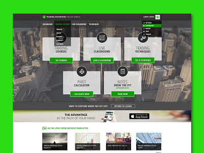 Trading Advantage Online Campus graphic design ui