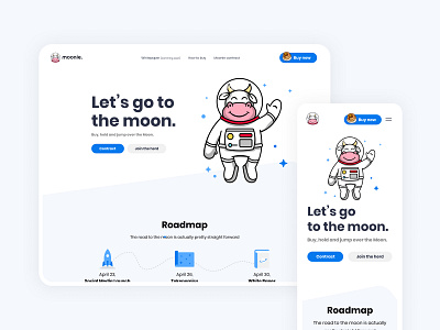 Moonie Landing page bitcoin branding character crypto crypto logo curency design fiat fintech illustration landingpage logo mobile money token ui ux web