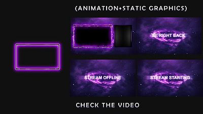 Twitch Animated Stream Overlay Package branding design etsyseller stream overlay twitch twitch overlays