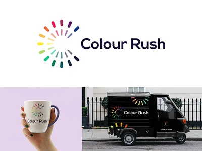 Colour Rush - Logo Design adobe illustrator cc branding c c logo colorful colorful design creative logo design flat floral logo flower logo geometric logo graphic design icon letter c logo logo design minimal rainbow vector