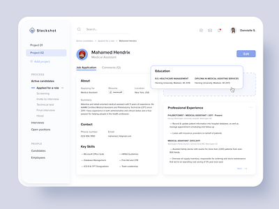 CV form constructor cv dashboard drag and drop edit form interface menu resume sidemenu srm