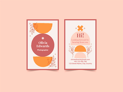 Boho business card boho business card colorful illustration vector