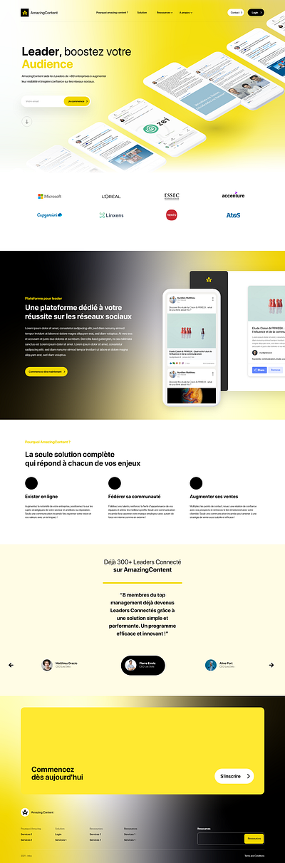Amazing Content Website Design aurora ux webdesign