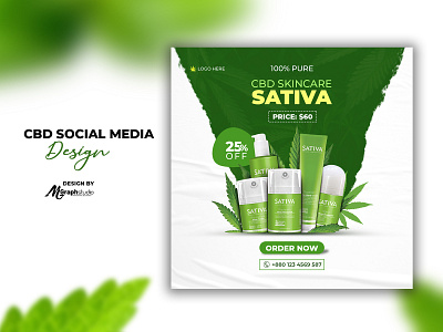 CBD oil instagram post design or hemp products banner Design. banner design cbd flyer cbd oil banner cbd social media creative banner digital flyer facebook ads banner hemp banner instagram ads banner products flyer social media banner