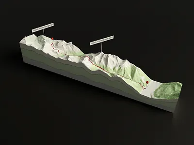 Delicious piece of 3D Map 3d blender browser generator glb map