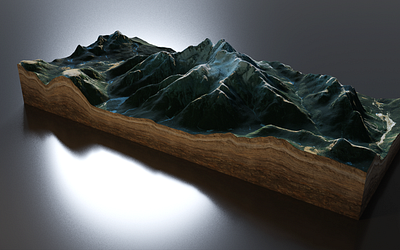 3D Map Render - glTF 3d babylonjs blender cycles gltf map maptiler