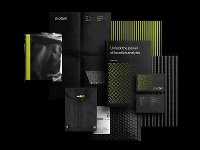 Otam Brand Identity Design abstract analysis app brand branding business card collaterals dark identity lettermark location logo mobile o print stationery tech technology
