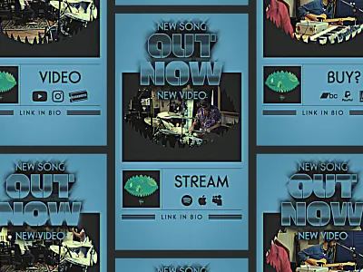 In progress: Social media graphics for The Wimps brand identity branding design graphic design music retro richmond rva social media graphics typography vhs