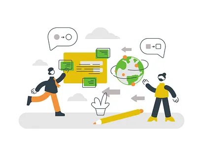 Contextual advertising concept⁣⁣ adobe illustration art biology branding business people chemistry contextual advertising course design illustration logo people performance student studying the innovation the science vector