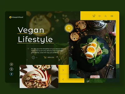 Vegan Food Lifestyle - webpage landing page 3d branding dailyui des design dribbble graphic design ui uidesign userinterface webpage website