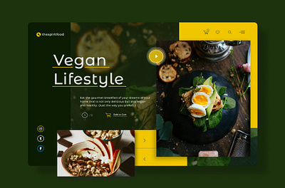 Vegan Food Lifestyle - webpage landing page 3d branding dailyui des design dribbble graphic design ui uidesign userinterface webpage website