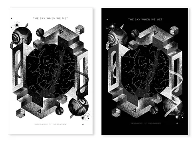 Star Doorway black and white escher geometric grain isometric m c escher magic noise shapes space star map stars tarot texture witch