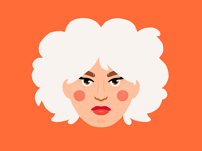 self portrait angry cute face girl orange portrait self portrait woman