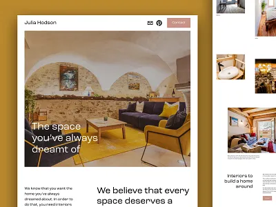 Interior Designer Julia Hodson interior design ui ux website