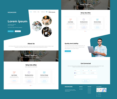 Designers web design adobe xd design graphic design landing page portfolio template ui ui ux ui ux design user experience ux web design webdesign website design