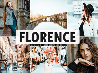 Free Florence Mobile & Desktop Lightroom Preset clean colorful creative design illustration lightroom presets modern neon