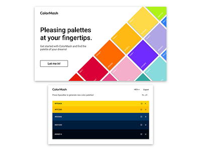 ColorMash - Generate the palette of your dreams! colorful design figma hero ui