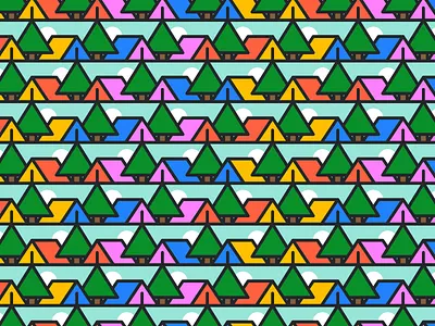 Camping Tile campamento camping mosaico patron pattern tile