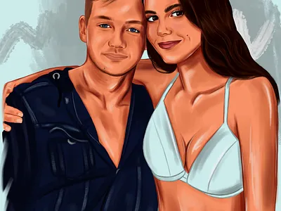 Portrait Art branding design illustration ux