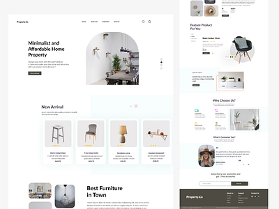 Furniture Landing Page appui ecommerce furnitureshop landingpage layout ui uidesign uiux websitelandingpage websitelayout