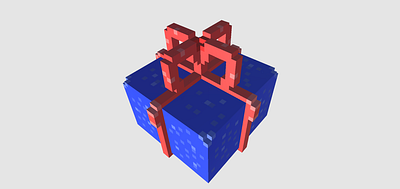 Gift Box 🎁 VoxelArt 3d animation blue box branding gift gift box mobile art ui voxel voxelart