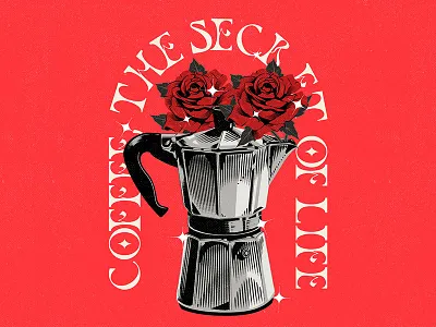 The secret of life aesthetic cartoon character coffee design graphic design illustration music vector vinyl vinyl cover