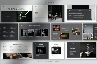 Chlaire - Clean Business Profile Presentation clean colorful company corporate google slides keynote modern multipurpose multipurpose template photography pitch deck portfolio powerpoint studio template unique web web design web development website