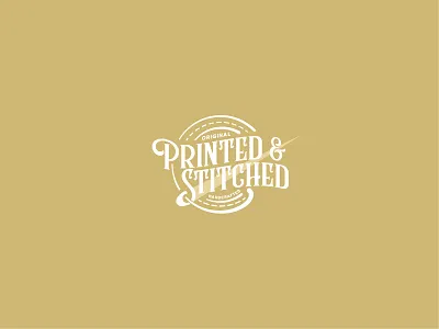 Printed & stitched - Brand Identity app art brand branding clean design flat graphic design icon illustration illustrator lettering logo logo design minimal type typography vector web