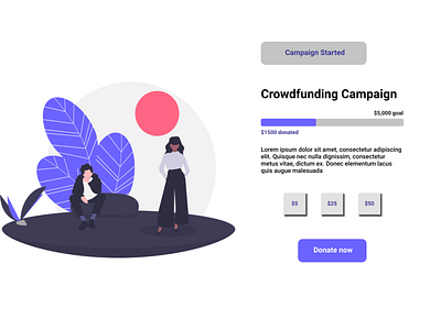 A Crowdfunding campaign campaign crowdfunding crowdfunding campaign daily ui dailyui design funds go fund me graphic design illustration logo ui uiux ux