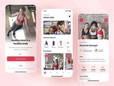 Workout Guide App Design fit fitness fitness app good life goood life style gym gym guide gym guide line gym work healthy healthy life mobile app ui design uiux ux design workout workout app ui